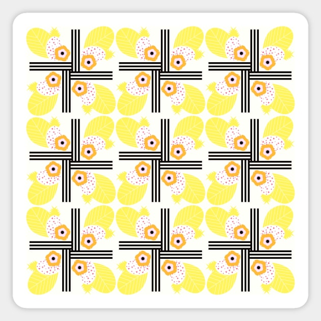 Tropical joy in yellow Sticker by cocodes